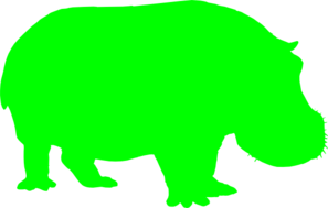 Green Hippo clip art - vector clip art online, royalty free ...