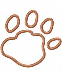 Cougar Paw Print Embroidery Machine Applique Design Cougar Paw ...