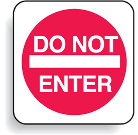 Mini Traffic Signs - Do Not Enter