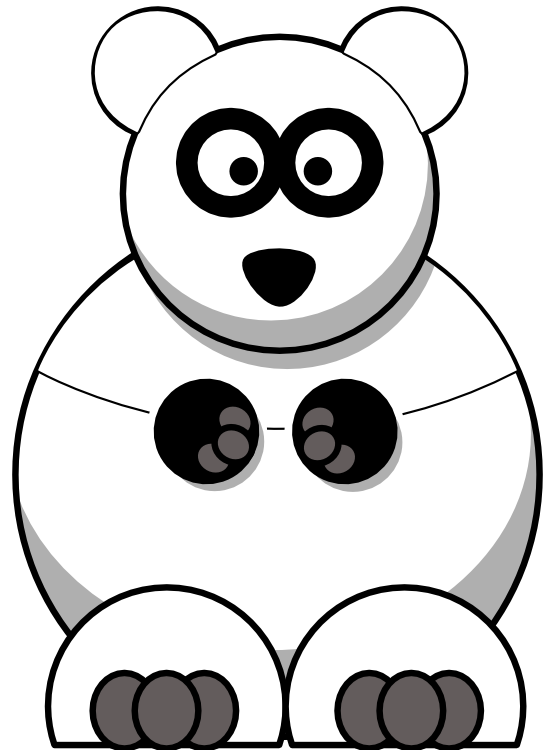 cartoon panda black white line art tattoo tatoo youtube coloring ...