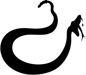Free Rattlesnake Clip Art Image - Black and white cartoon hissing ...