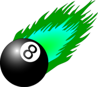 Pool 8 Eight Ball Flame Flaming Fire v3 - color variation B