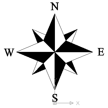North Arrow 10 - Compass Rose block in symbols north arrows ...