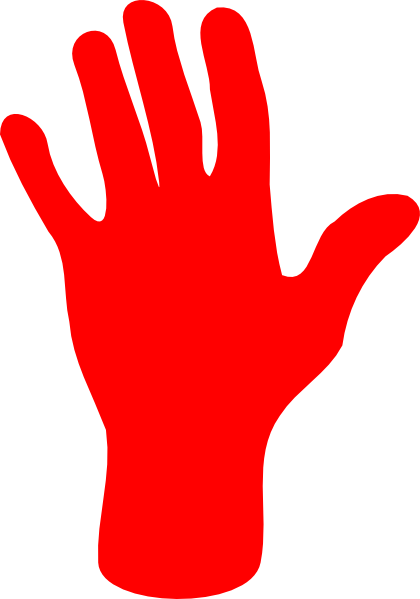 Red Palm Hand Clip Art - vector clip art online ...