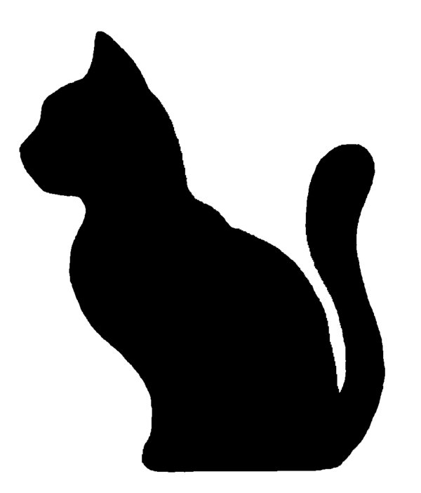 clipart image silhouette of a cat - photo #3