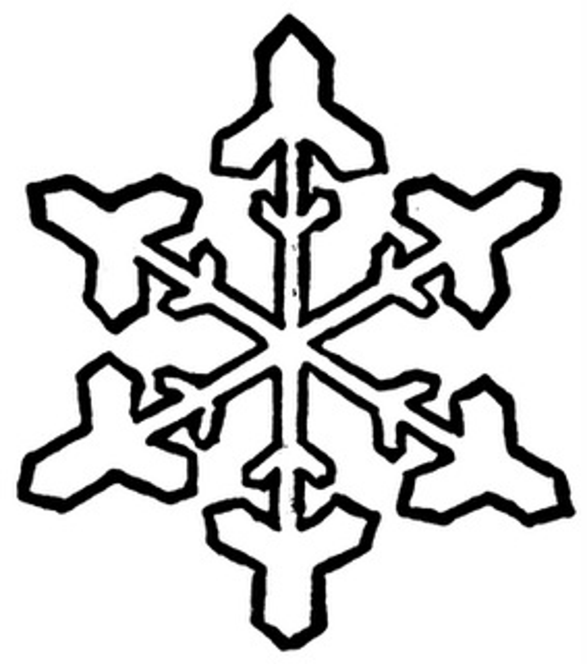 Simple Snowflake Outline