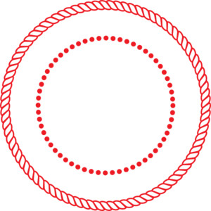 Round Circle Rope Border W Dots Seal clip art - Polyvore