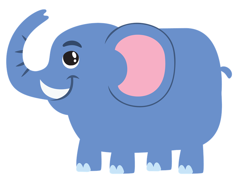cute animated elephant