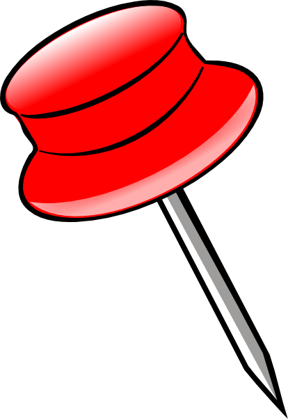 Pin -red Clip Art - vector clip art online, royalty ...