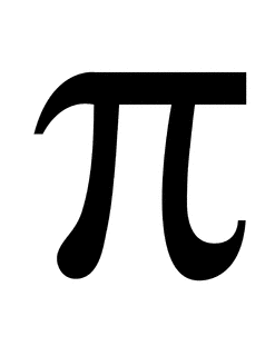 Flashcard of a math symbol for Pi | ClipArt ETC