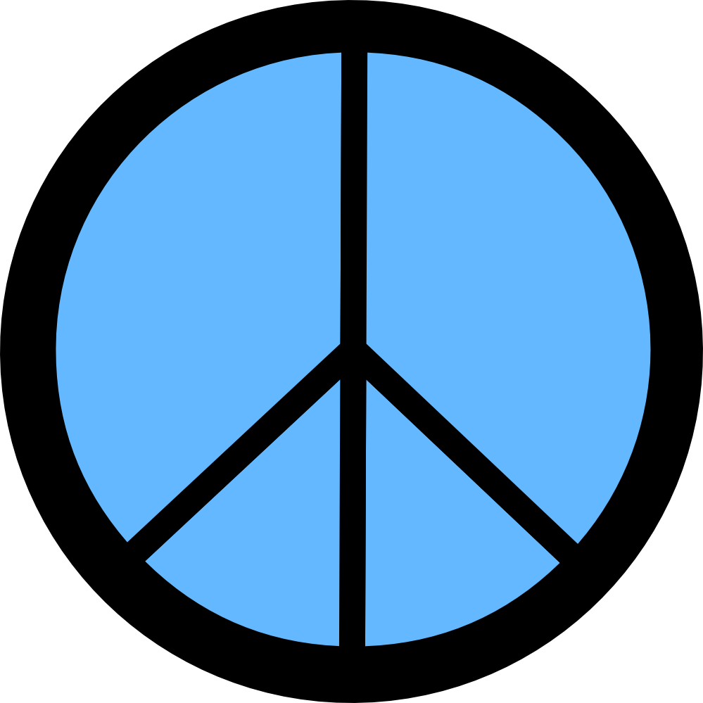 Retro Groovy Peace Symbol Sign Cnd Logo Steel Blue 1 xochi.info ...
