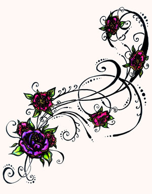 Tattoo Purple Flowers By Enna0006 Fairies And Vampires
