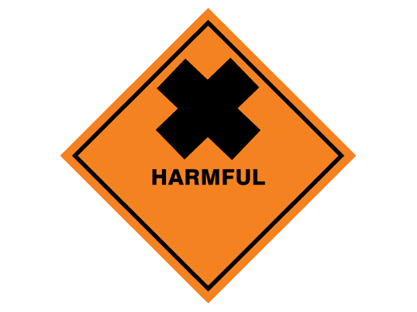 Harmful hazard warning diamond sign | HW1111A | Label Source