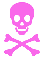Pink Skull X-Bones : jackthelads store