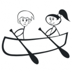 866 views Boy Girl Kayaking Sport Stick Figure Sticker