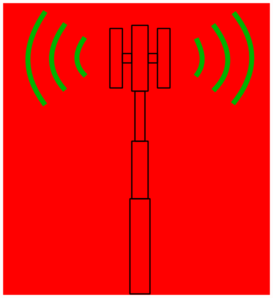 Cellular Tower Red Background clip art - vector clip art online ...