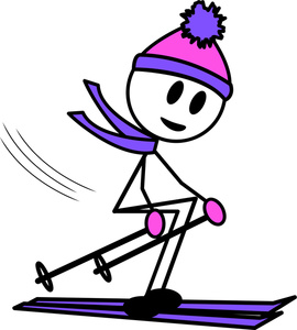 Cartoon Downhill Skier