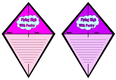 Kite Poetry Templates: Unique kite shaped poetry templates and ...