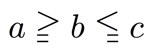 symbols - creating delimiters and inequality signs - TeX - LaTeX ...