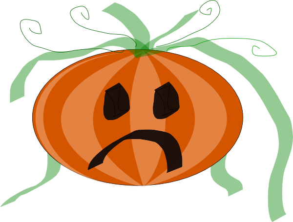 Decorated Sad Pumpkin Clip Art - vector clip art ...