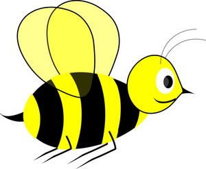 Bee Clipart Image: Clip Art Illustration of a Cartoon Bee