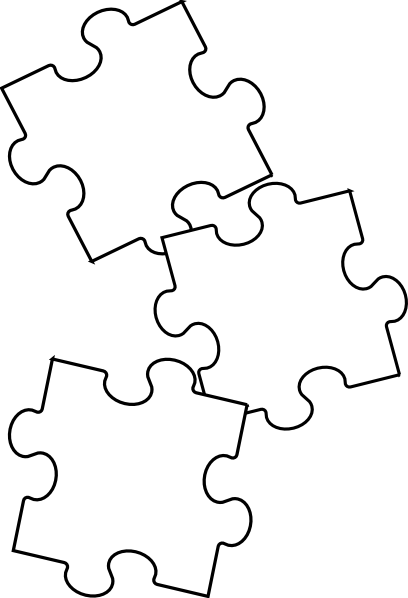 Black white puzzle piece 