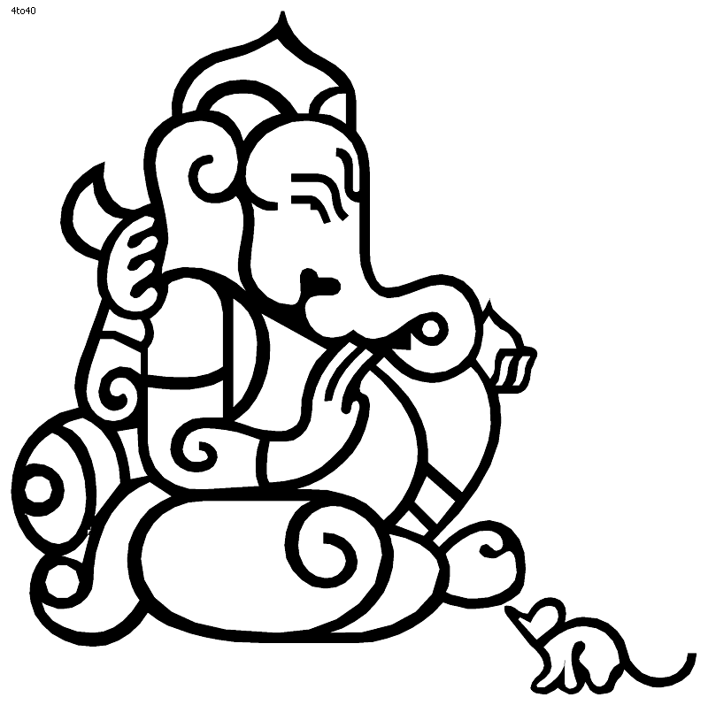 ganesh coloring pages for kids - photo #36