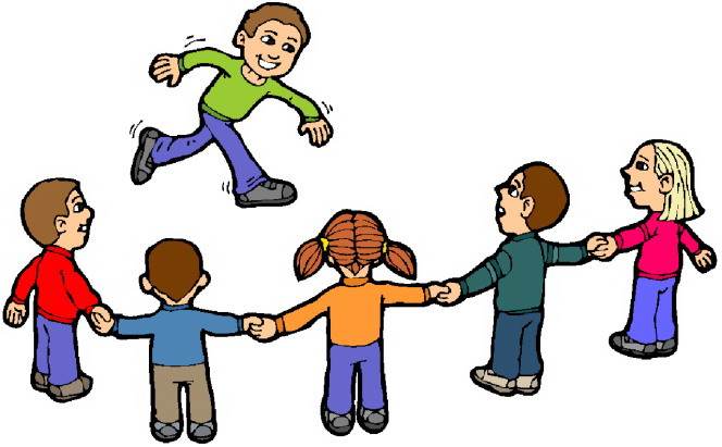 Little kids playing clipart