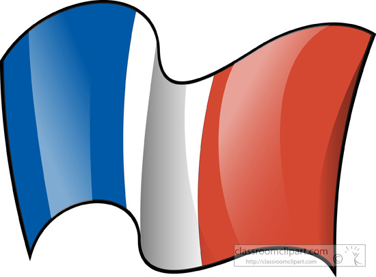 World Flags : France-flag-waving-3 : Classroom Clipart