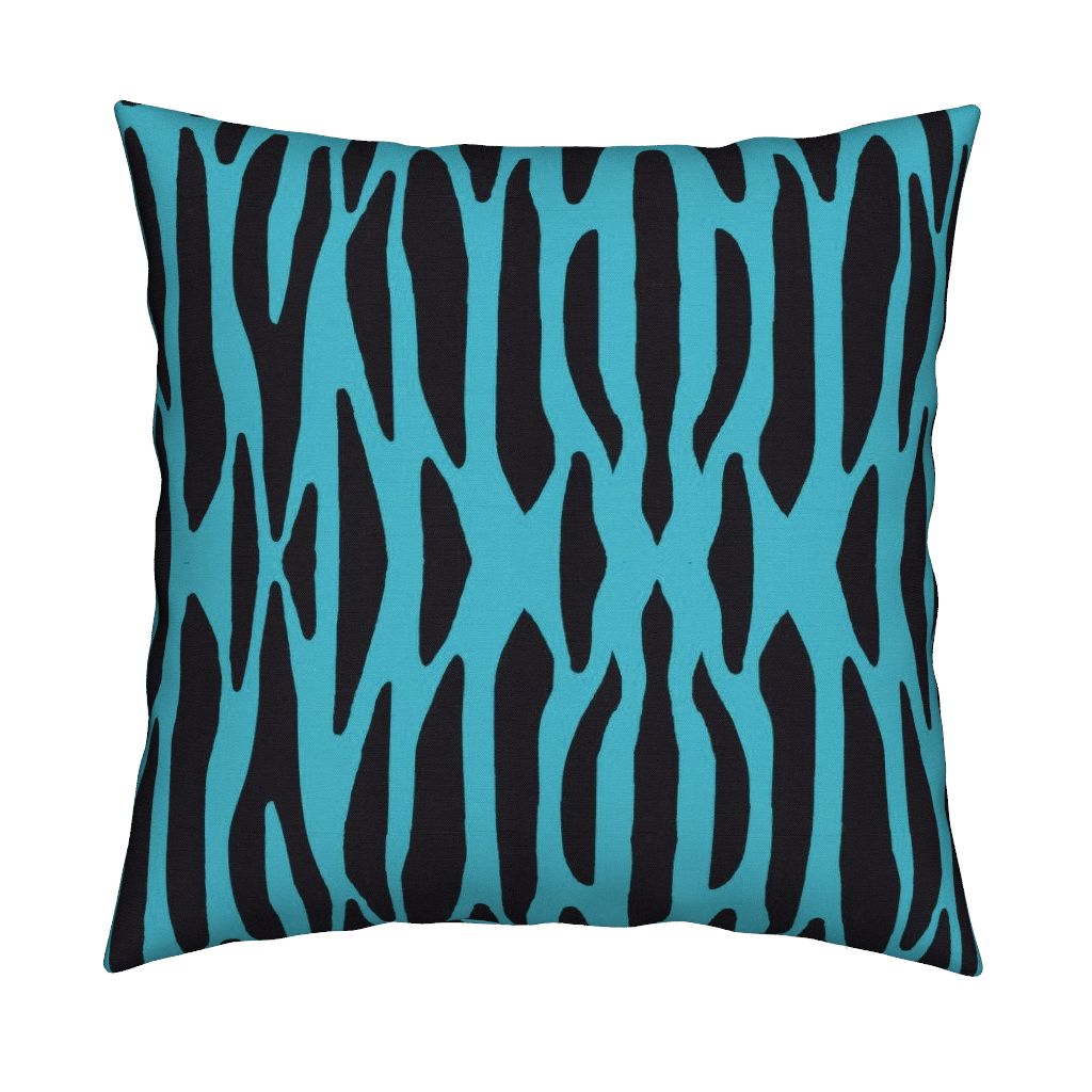 Turquoise Blue Zebra Stripes Safari Jungle Animal Print fabric ...