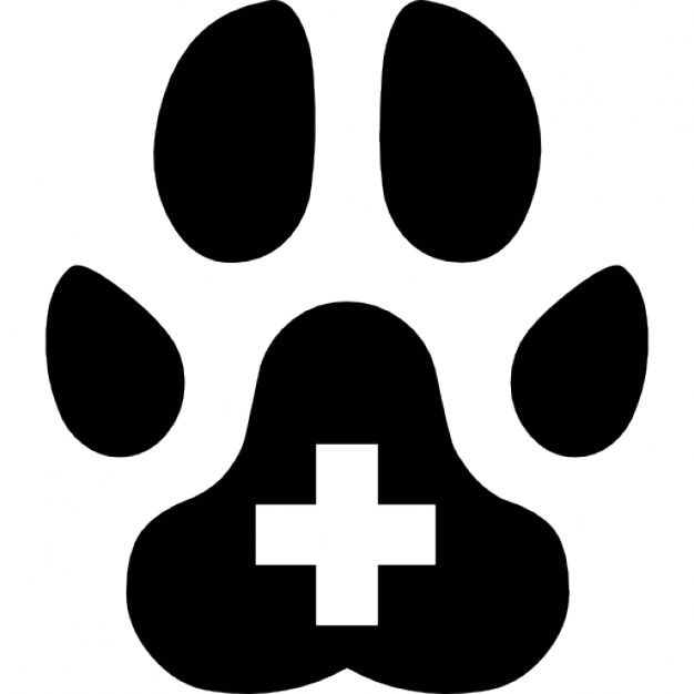 Animal paw with plus symbol Icons | Free Download