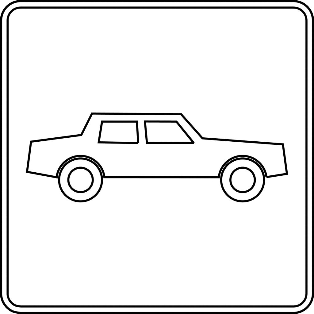 Car front outline clipart