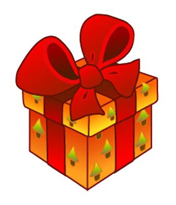 Long christmas present clipart