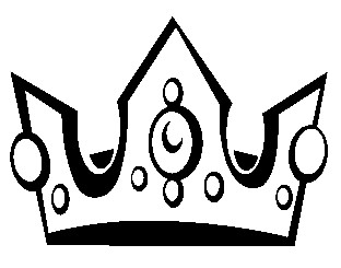 Free crown clipart black white