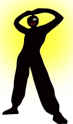 Man Standing Silhouette clip art vector, free vectors