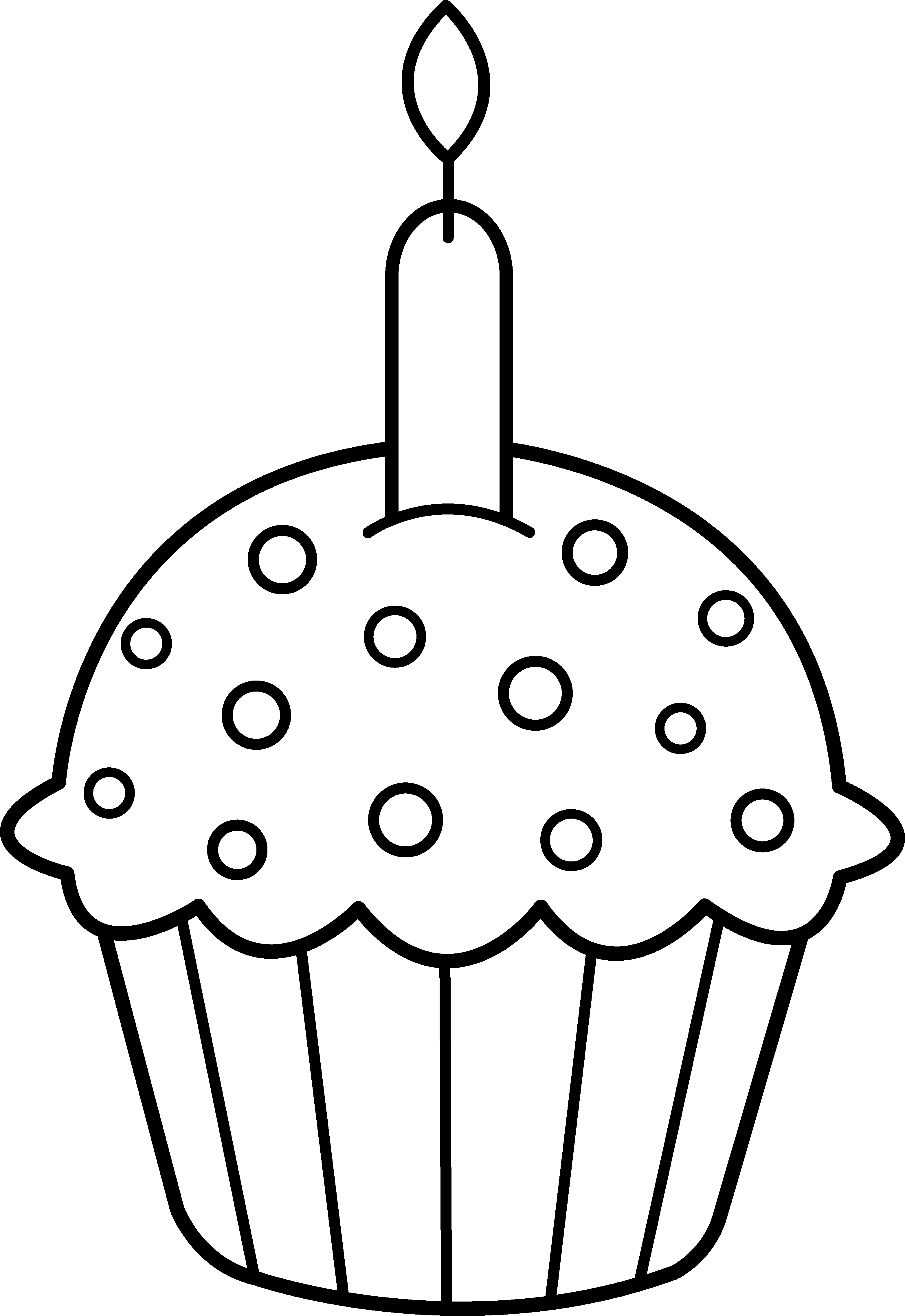 Birthday Cupcake Outline ClipArt Best