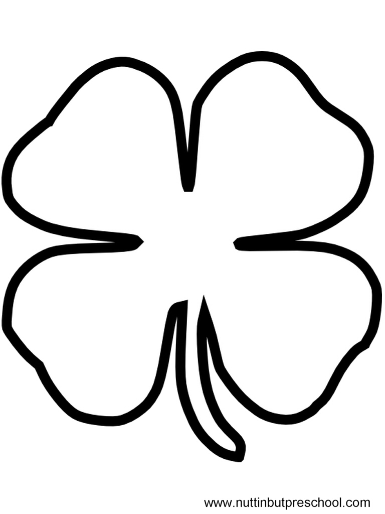 Printable Large Four Leaf Clover Template