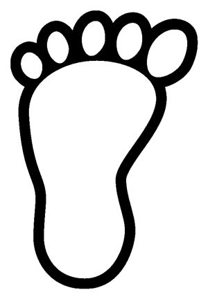 Footprint template clipart