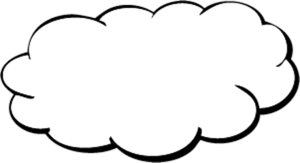 Cloud clip art black and white free clipart 2
