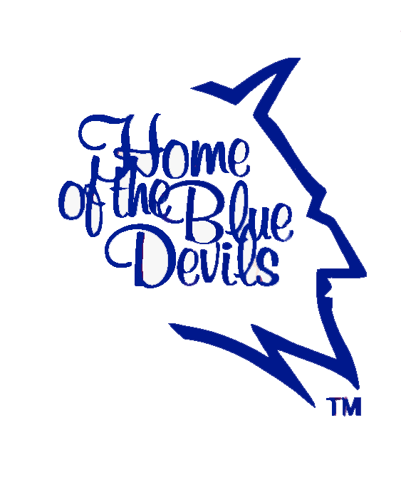 Blue devil mascot clipart