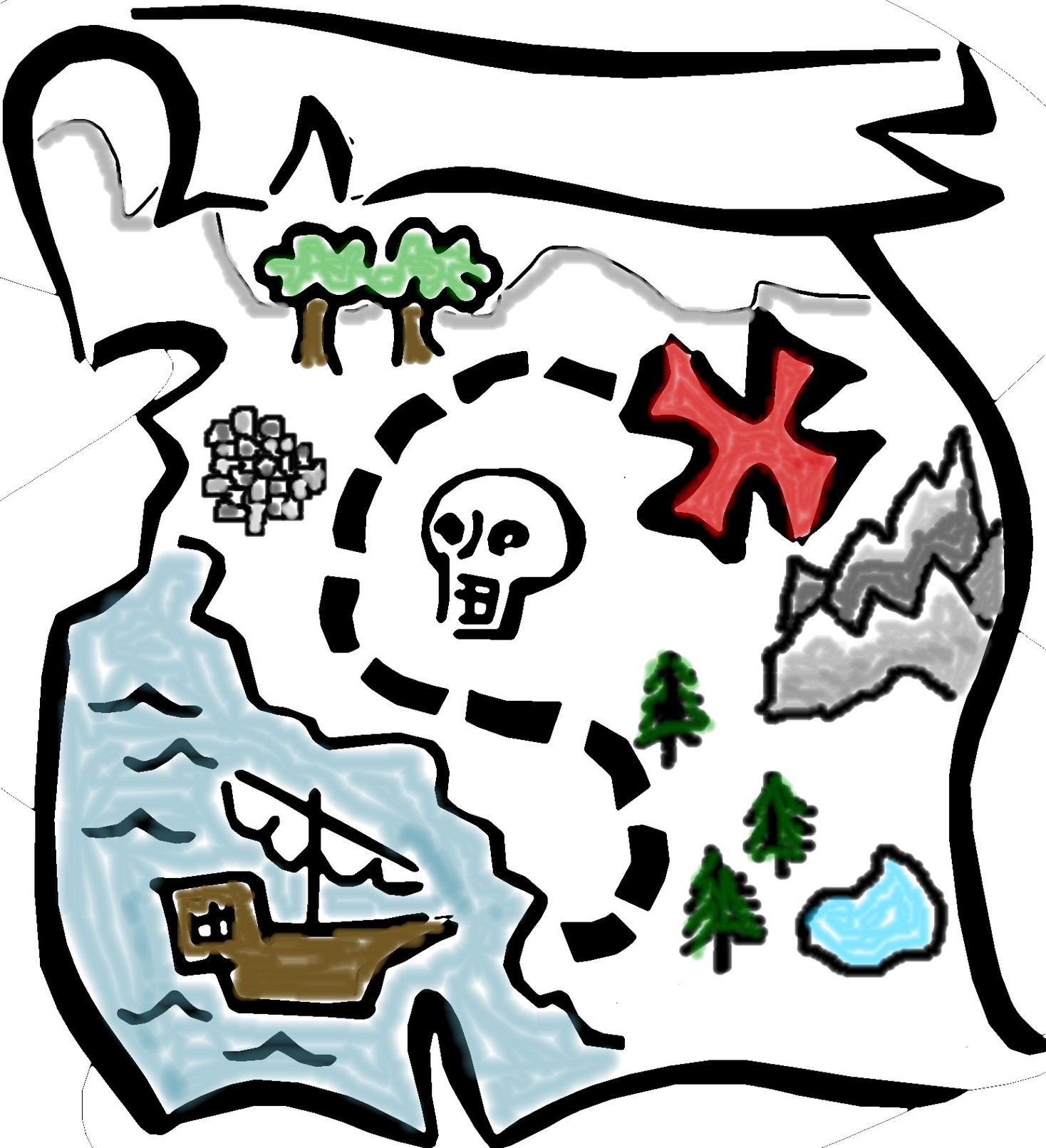 Treasure Map Template Free Clipart Best