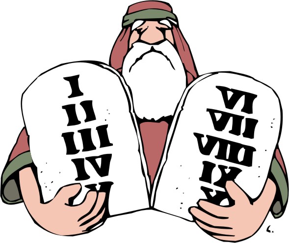 Clipart - Moses With the Ten Commandments 2