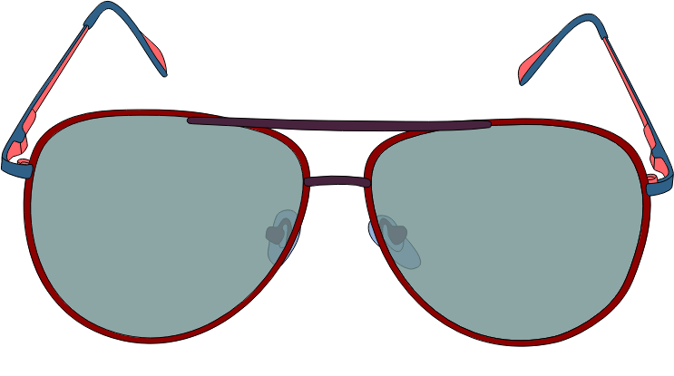 Vectorportal ray ban sunglasses clipart image #12769