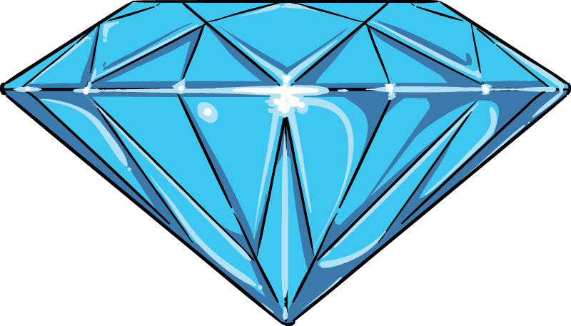 Blue Cartoon Diamonds - ClipArt Best