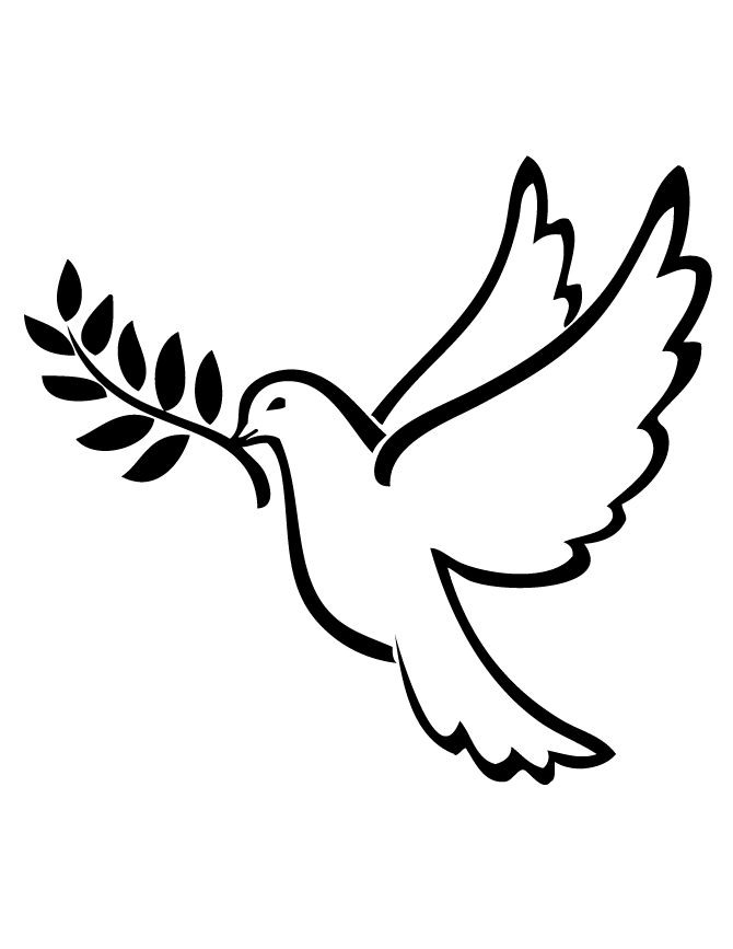 Dove with olive branch clipart images