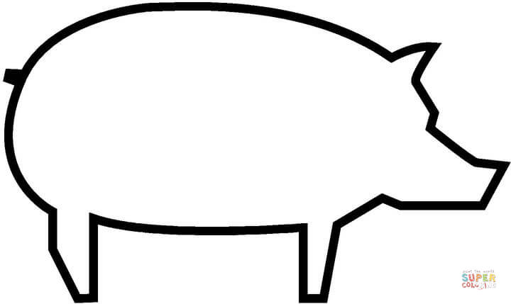 Pig Outline coloring page | Free Printable Coloring Pages
