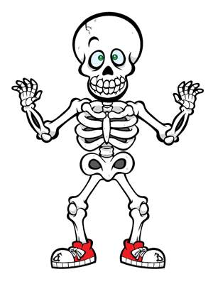 Skeleton cartoon skull clipart image - Clipartix