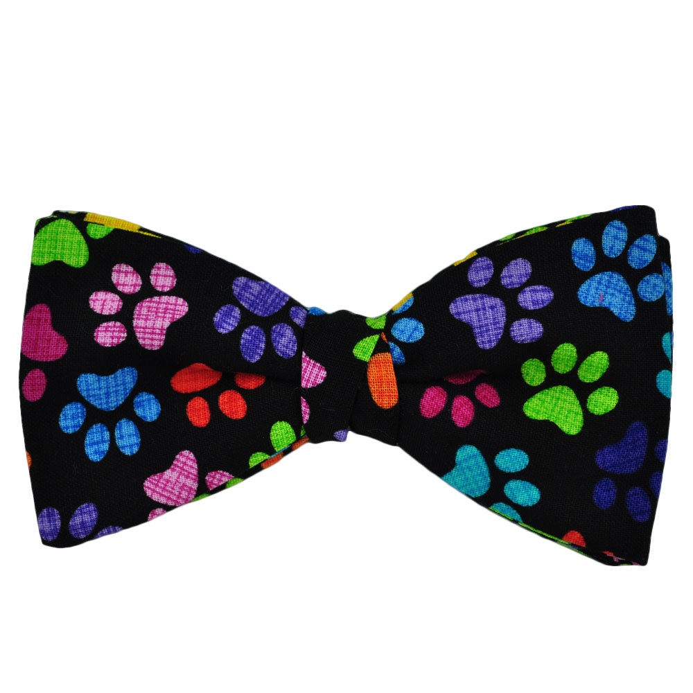 Colourful Paw Print Novelty Bow Tie - from Ties Planet UK