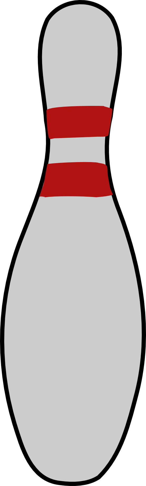 Bowling pin clipart black and white