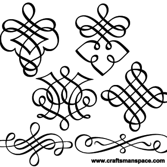 Free Vector Ornaments Calligraphic Elements | 123Freevectors